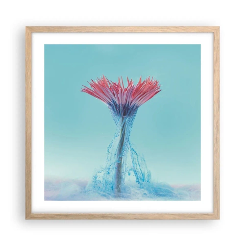 Poszter világos tölgy keretben - Élénkítő ölelésben - 50x50 cm