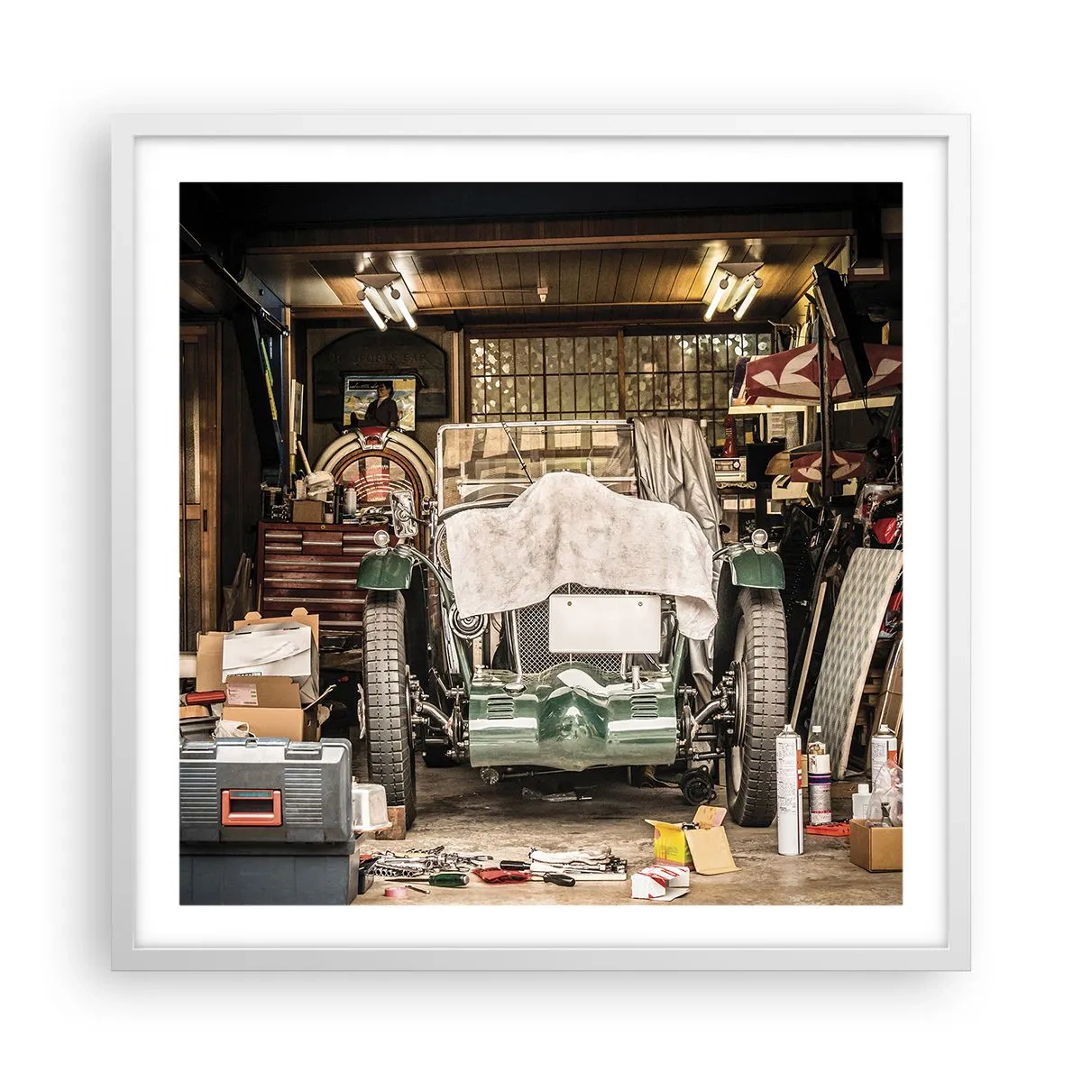 Poszter fekete keretben - Vissza a múltba - 60x60 cm