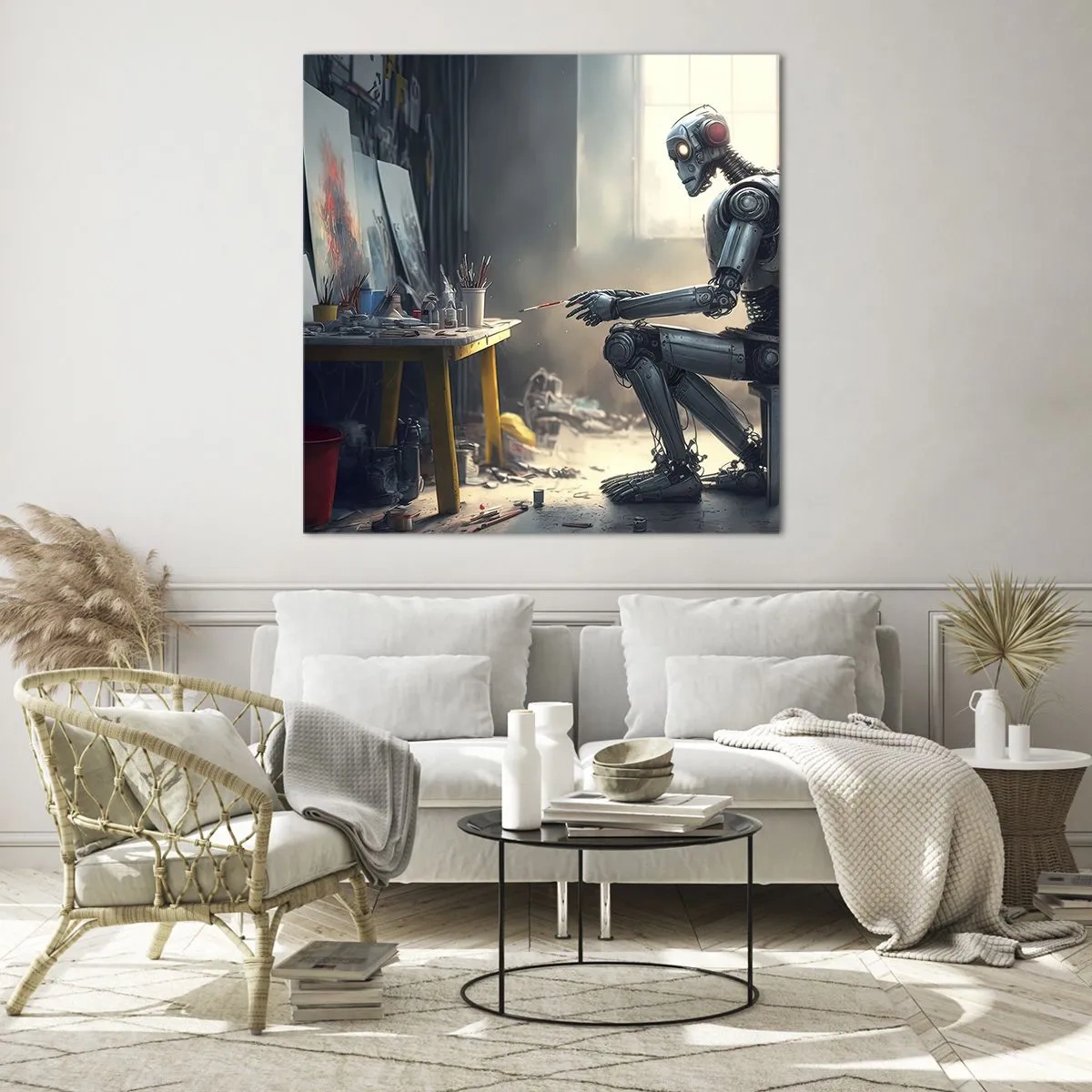 Üveg kép - Az alkotás aktusa - 70x70 cm