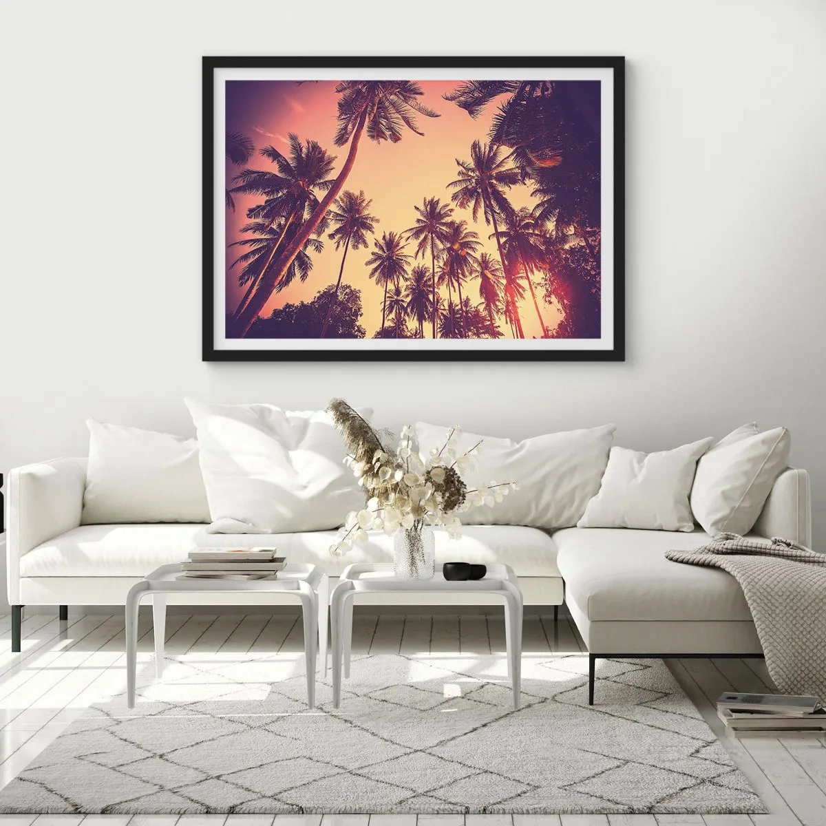 Poszter fehér keretben - Trópusi variáció - 100x70 cm