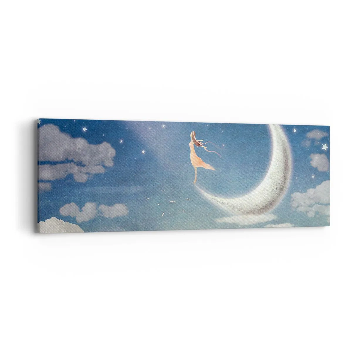 Vászonkép - Kék udvarló - 90x30 cm