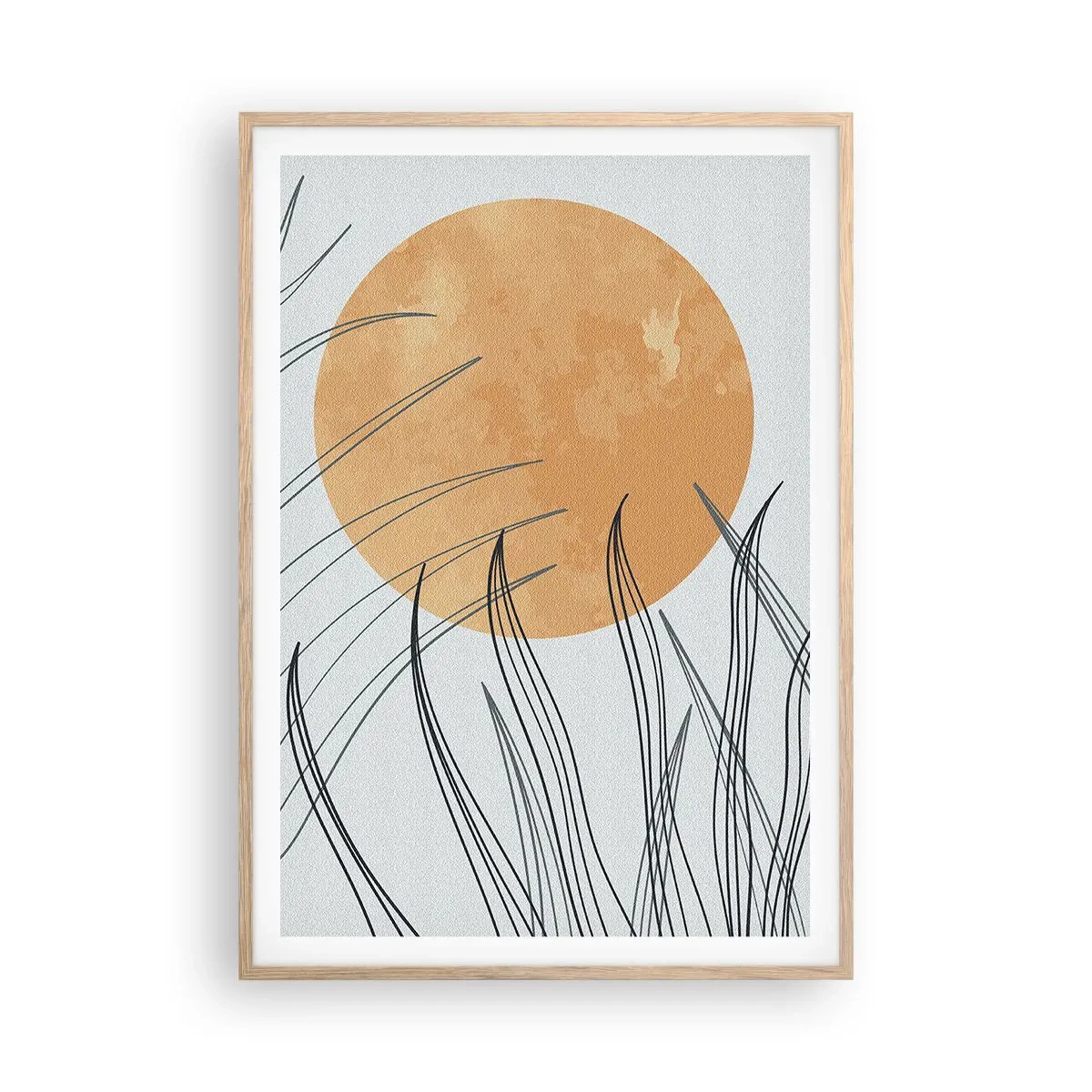 Poszter világos tölgy keretben - Mindig a nap felé - 70x100 cm