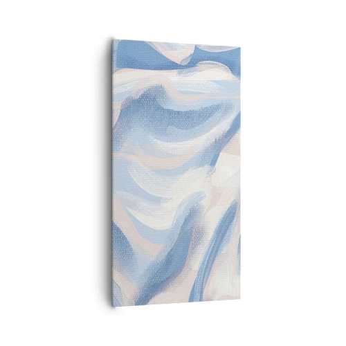 Vászonkép - Kék fodrok - 65x120 cm
