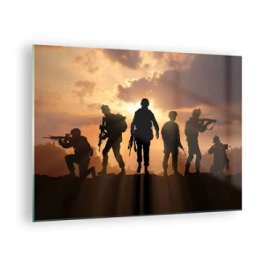 Üveg kép - Fegyvertestvérek - 70x50cm - Brothers in arms - Modern fali dekoráció nappalihoz és hálószobához ARTTOR