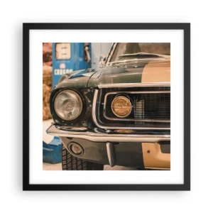 Poszter fehér keretben - Találkozás a legendával - 40x40 cm