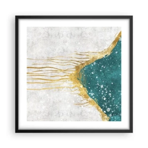 Poszter fehér keretben - Aranyló dagály - 50x50 cm