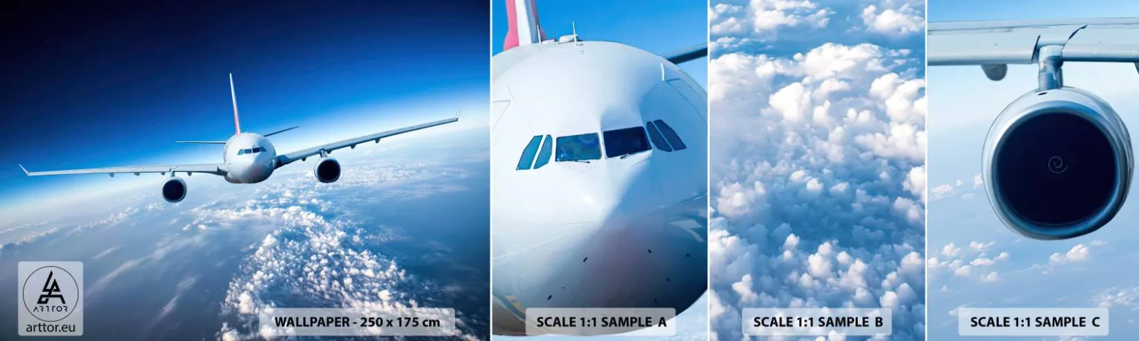 Fotótapéta Minta Standard Eco - Azért repülök, mert akarok - Repülőgép, Repülőgép, Utazás - 100x30 cm