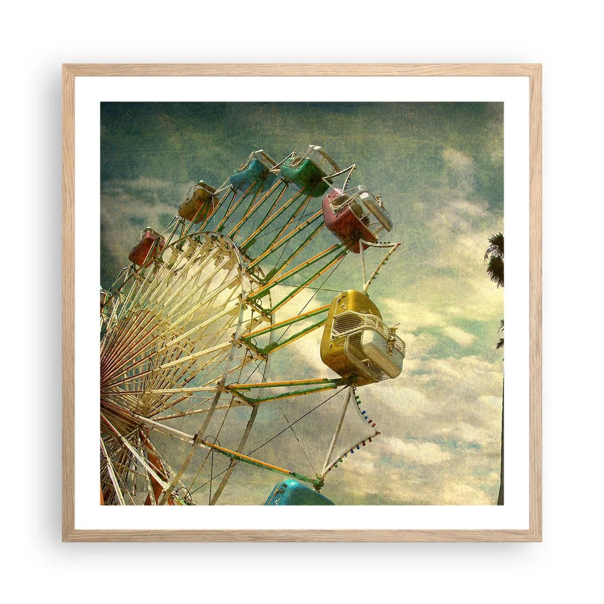 Poszter világos tölgy keretben - Lesz, lesz mulatság.... - 60x60 cm