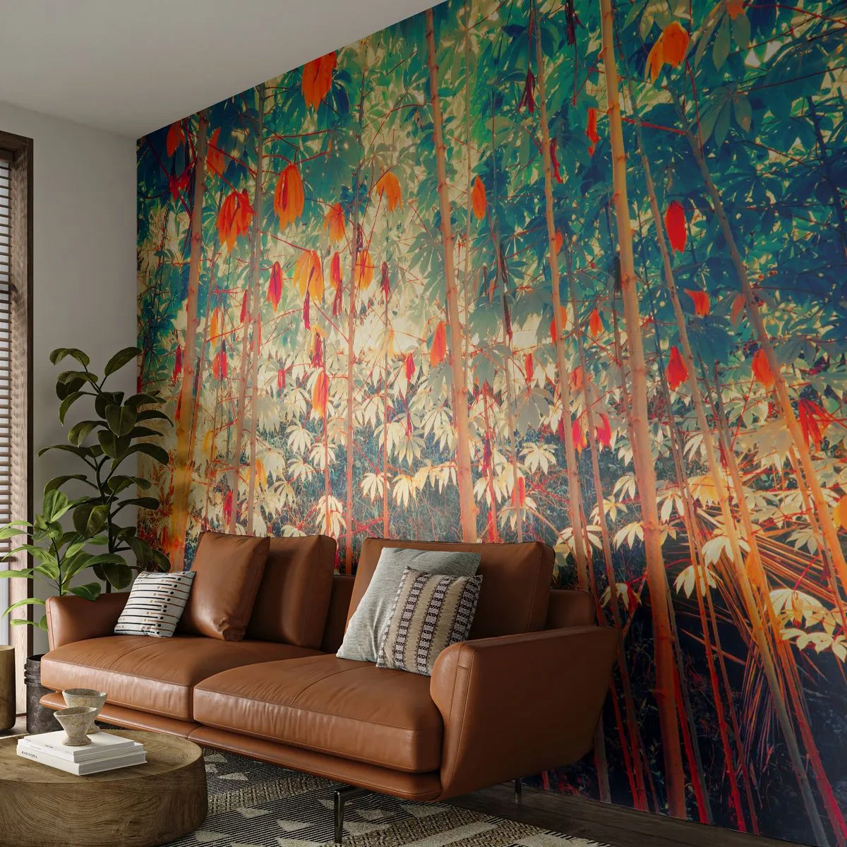 Fotótapéta Premium Canvas - A levelek titkos élete - Trópusi erdő, Természet, fák - 250x175 cm