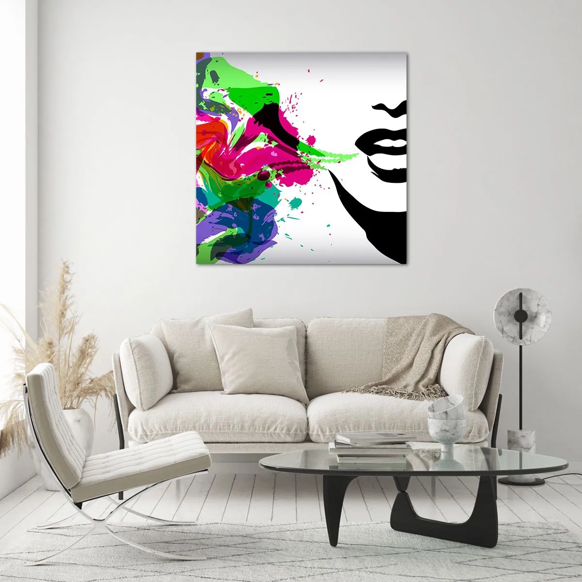 Üveg kép - Egy történet a szivárvány színeiben - 40x40 cm