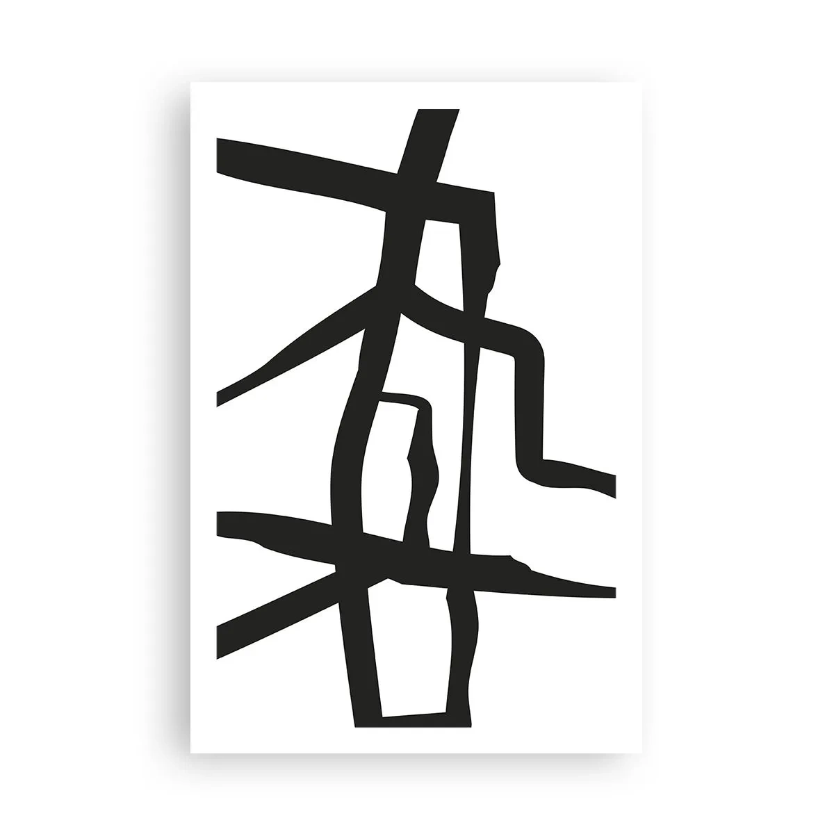 Poszter - Fekete-fehér konstrukció - 61x91 cm