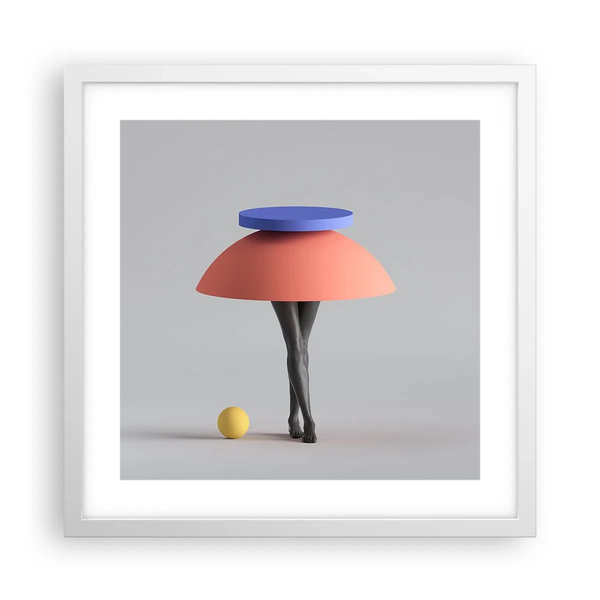 Poszter fekete keretben - Szürreális kompozíció - 40x40 cm