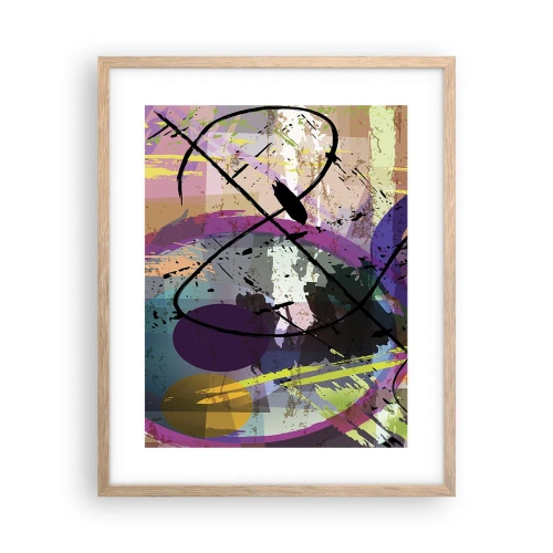 Poszter világos tölgy keretben - Mehet egyenesen előre vagy körbe - 40x50 cm