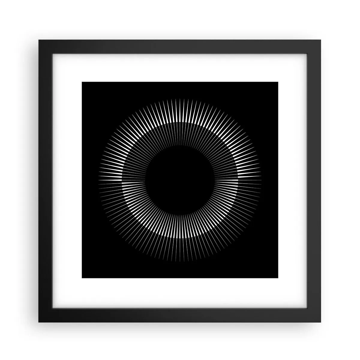 Poszter fehér keretben - Fekete Nap - 30x30 cm