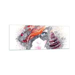 Üveg kép - Vele minden nap ünnep - 140x50 cm