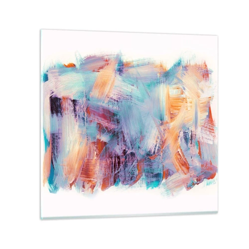 Üveg kép - Színes rendetlenség - 40x40 cm