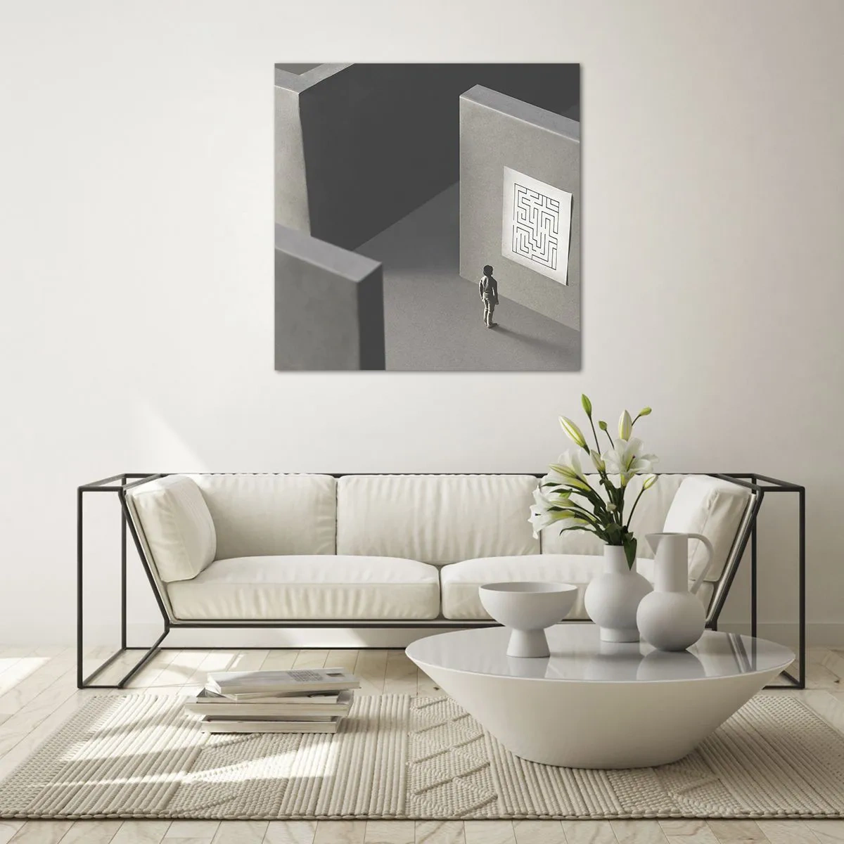 Üveg kép - De én hol vagyok? - 70x70 cm