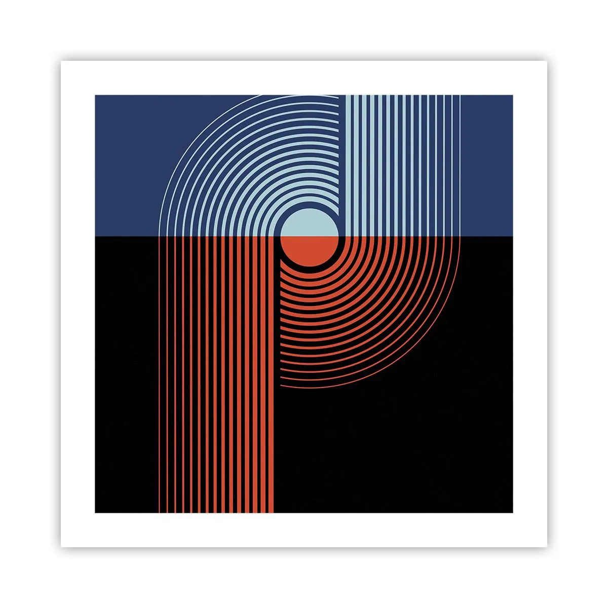 Poszter - Geometrikus ölelésben - 50x50 cm