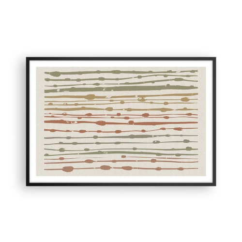 Poszter fehér keretben - Zenei színjegyzetelés - 91x61 cm