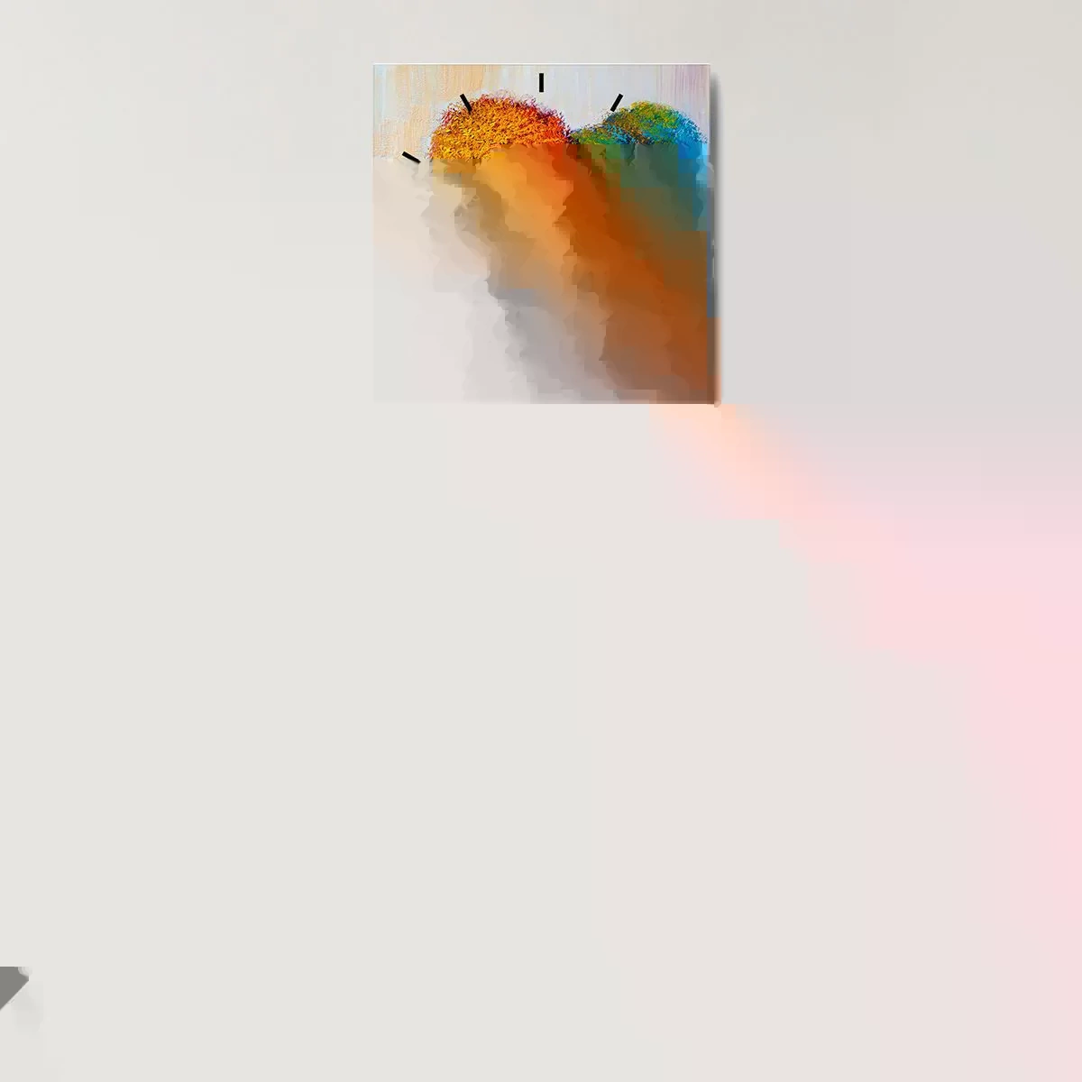 Falióra, Óra - Ragyogó színek csomója - 40x40 cm