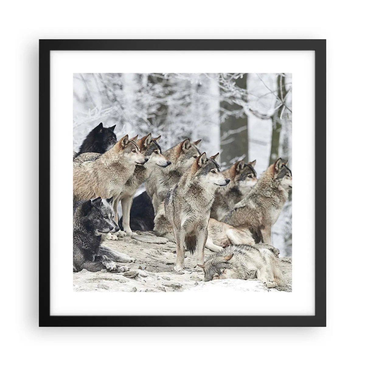 Poszter fehér keretben - Család és barátok - 40x40 cm