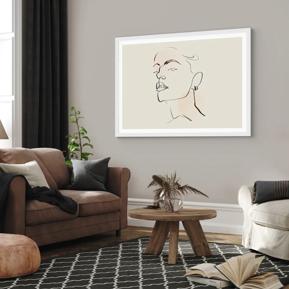 Poszter fekete keretben - Büszke tekintet - 100x70 cm