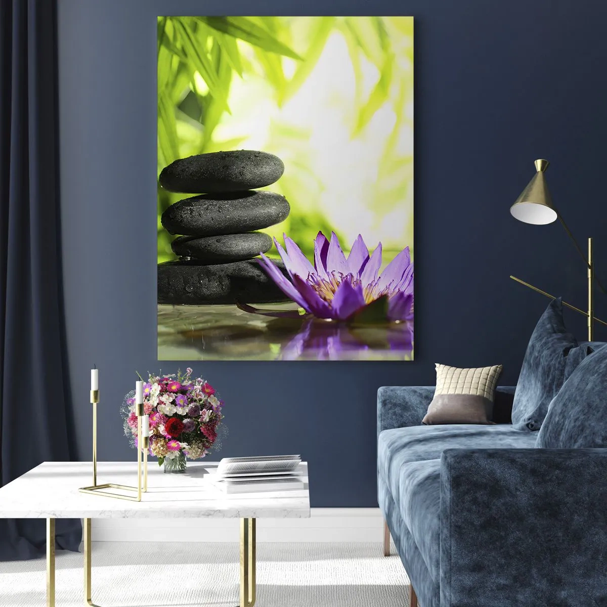 Üveg kép - Egy bambusz bokorban - 50x70 cm