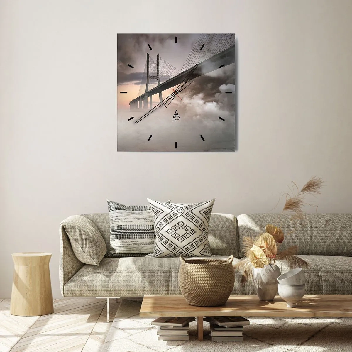 Falióra, Óra - A nem létező folyó mentén - 30x30 cm