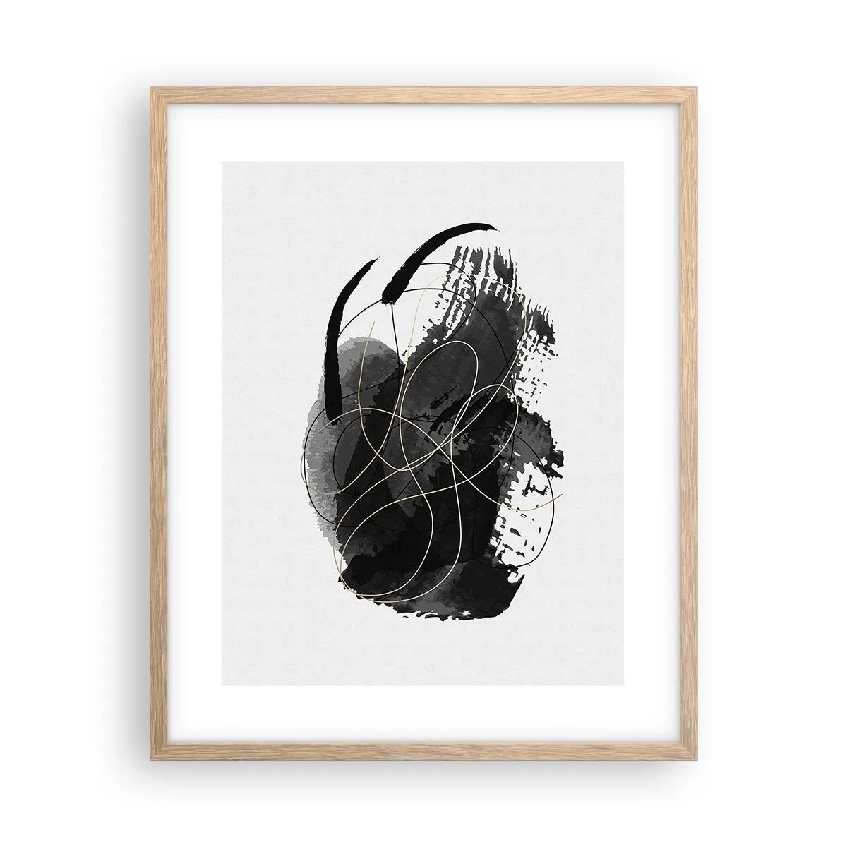 Poszter világos tölgy keretben - Feketéből készült - 40x50 cm