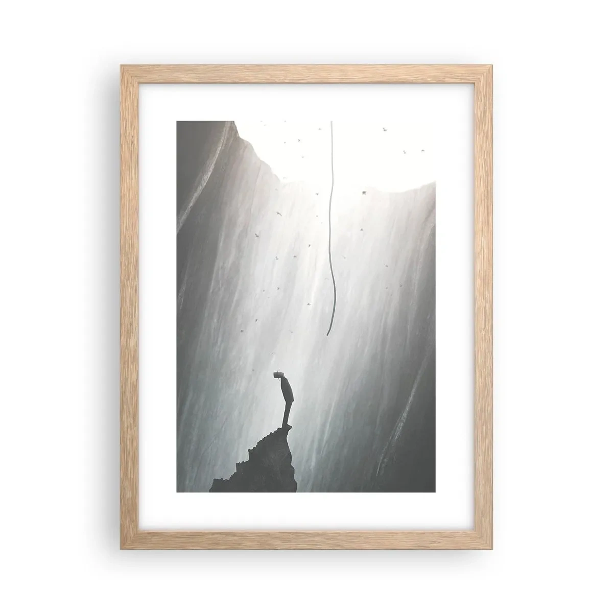 Poszter világos tölgy keretben - Mindig van kiút - 30x40 cm