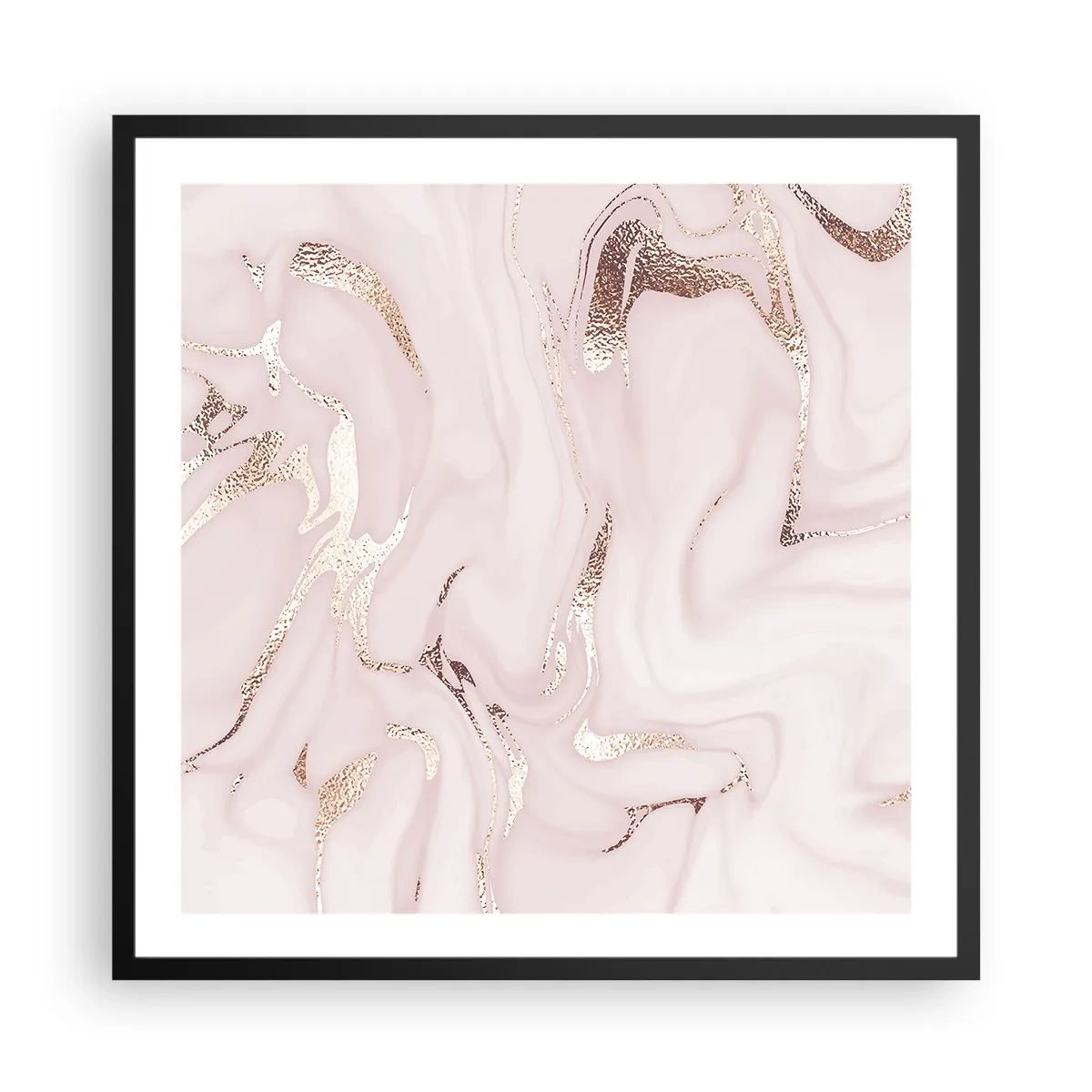 Poszter fehér keretben - Rózsaszín tébolyban - 60x60 cm