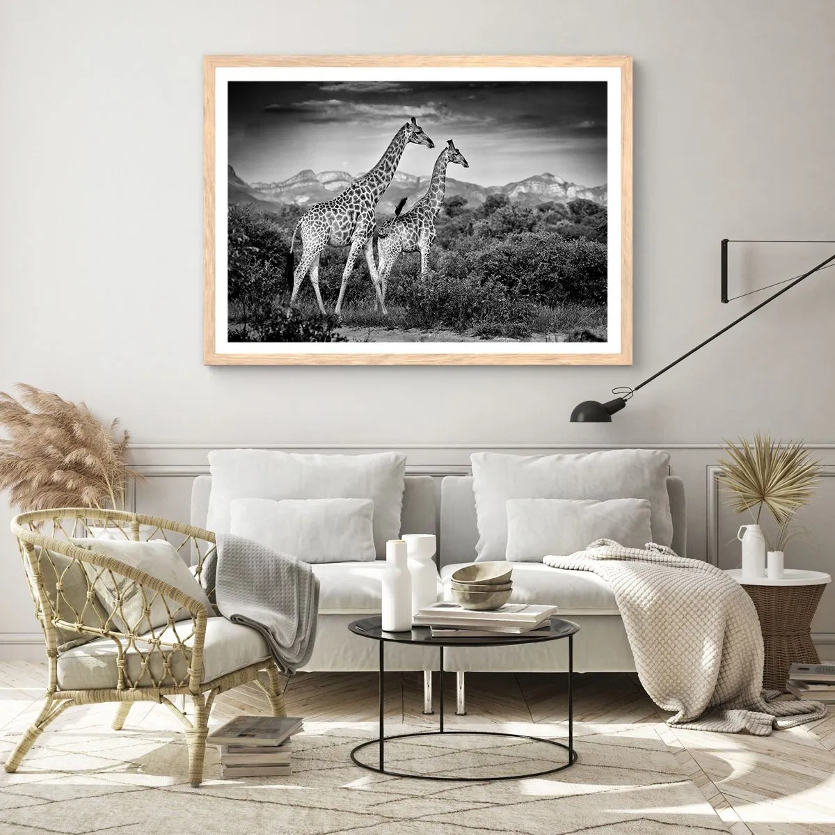 Poszter világos tölgy keretben - Magas rangok Afrikában - 100x70 cm