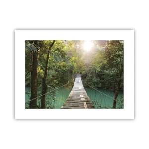 Poszter - Az azúrkék vízen át az azúrkék erdőbe - 40x30 cm