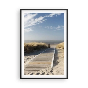 Poszter fehér keretben - A dűne mögött, a fű susogásában - 61x91 cm