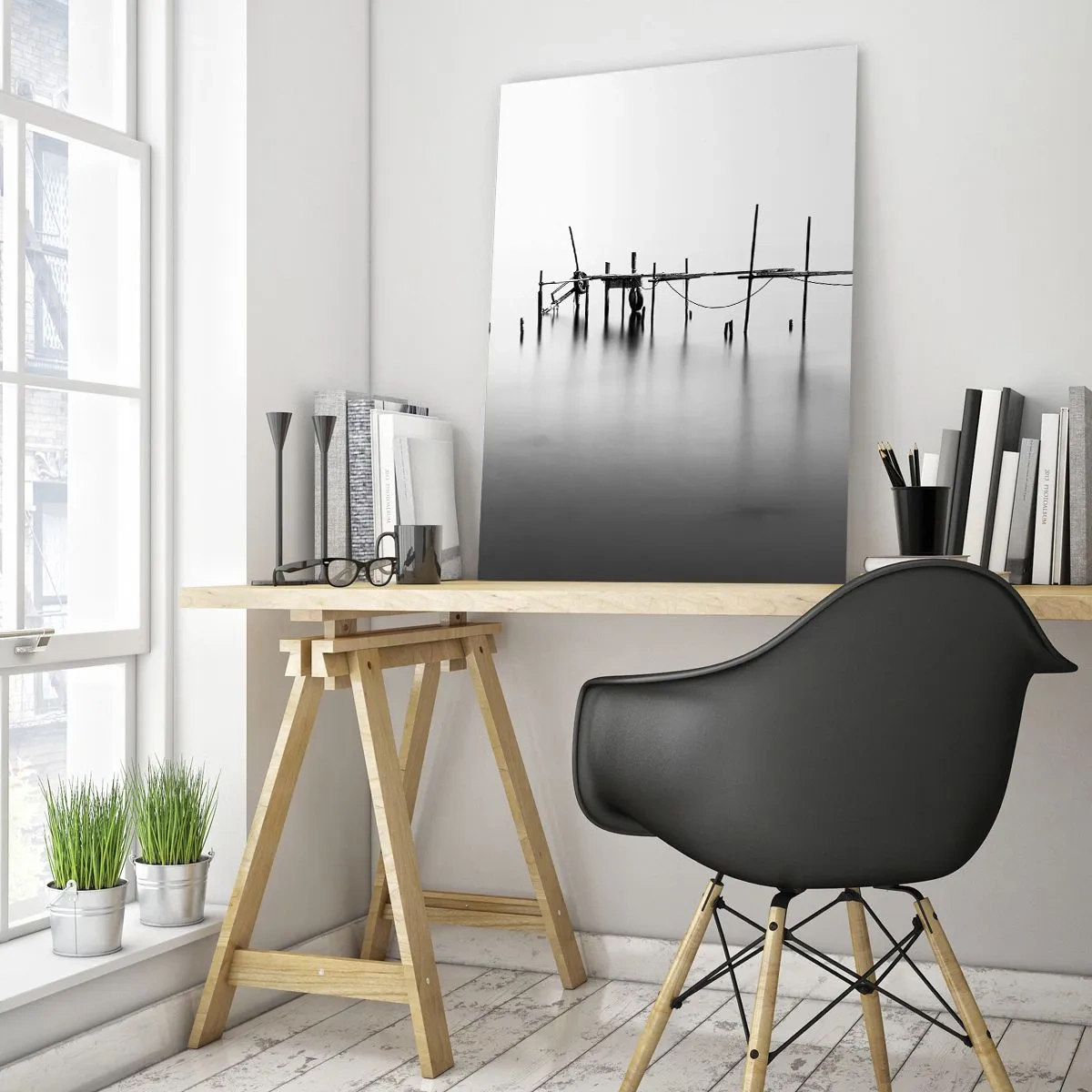 Üveg kép - Mi van, ha nincs világ? - 50x70 cm