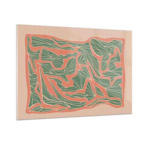 Üveg kép - A korall és a zöld közötti küzdelem - 100x70 cm