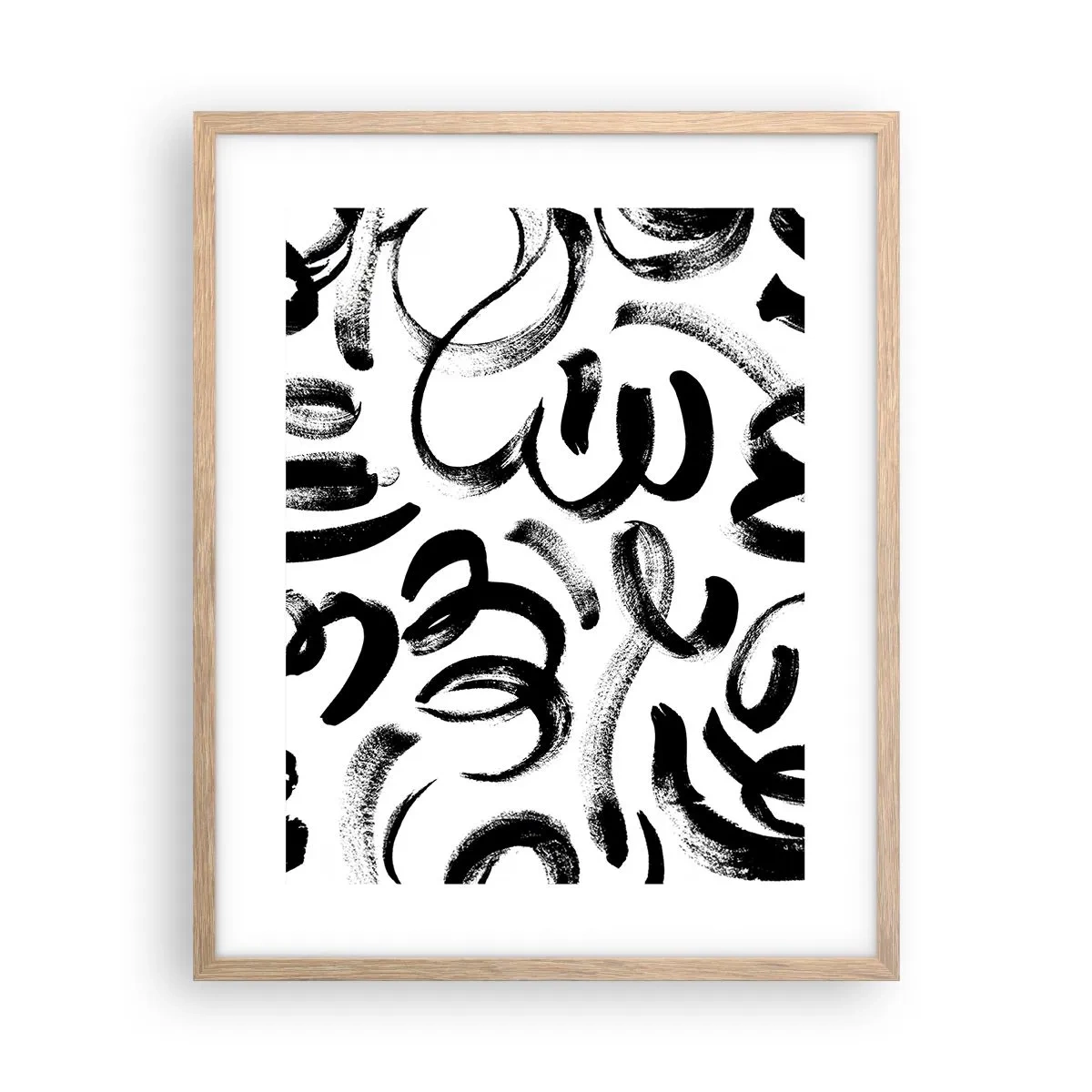 Poszter világos tölgy keretben - Feketén-fehéren - 40x50 cm