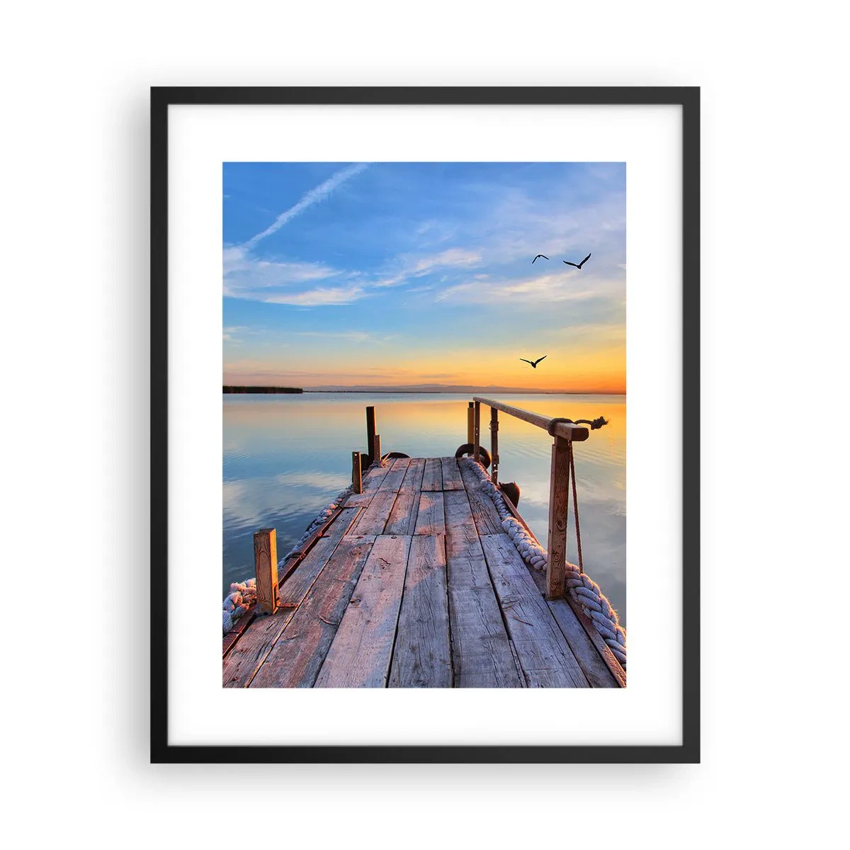 Poszter fehér keretben - Menj egyenesen a nap felé - 40x50 cm