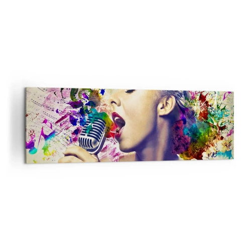 Vászonkép - Fesd meg a világot a hangoddal - 160x50 cm