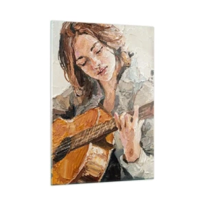 Üveg kép - Koncert gitárra és egy lány szívére - 50x70 cm