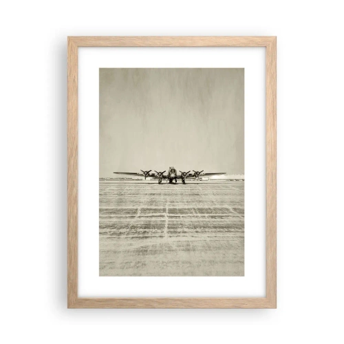 Poszter világos tölgy keretben - Mint mindig készen - 30x40 cm