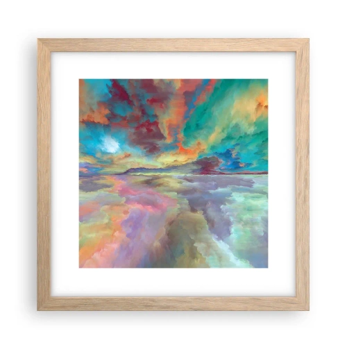 Poszter világos tölgy keretben - Két mennyország - 30x30 cm