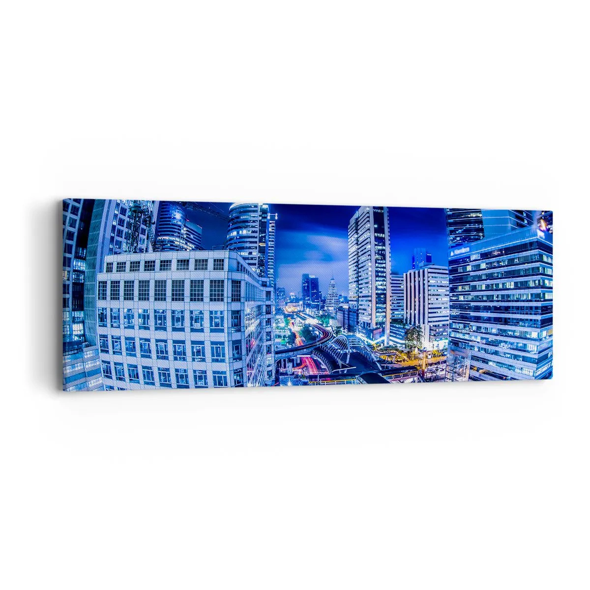Vászonkép - Az éjszakai város ritmusai - 90x30 cm