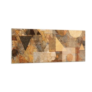 Üveg kép - Kubikus bronz tanulmánya - 100x40 cm