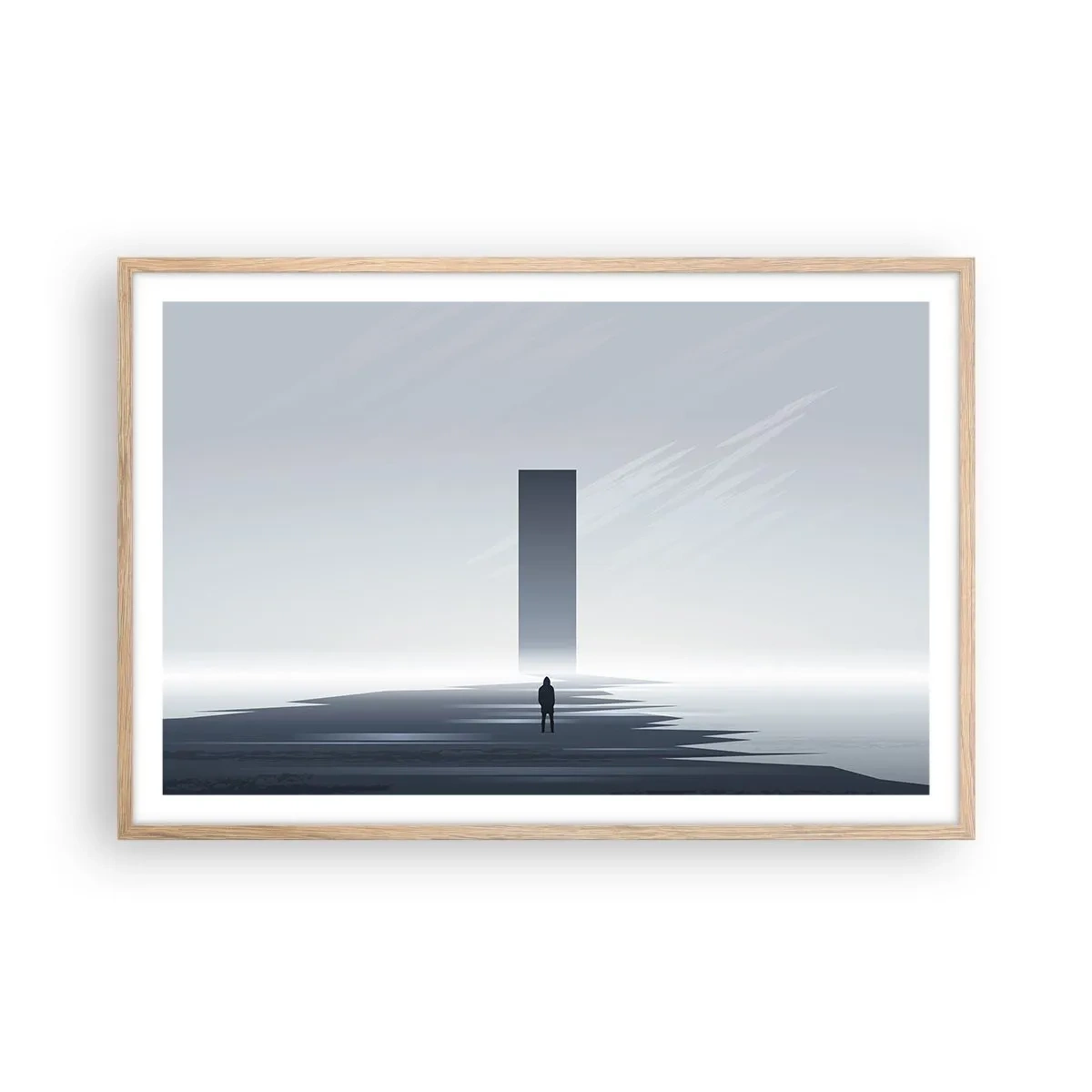 Poszter világos tölgy keretben - Lehetőség vagy fenyegetés? - 91x61 cm