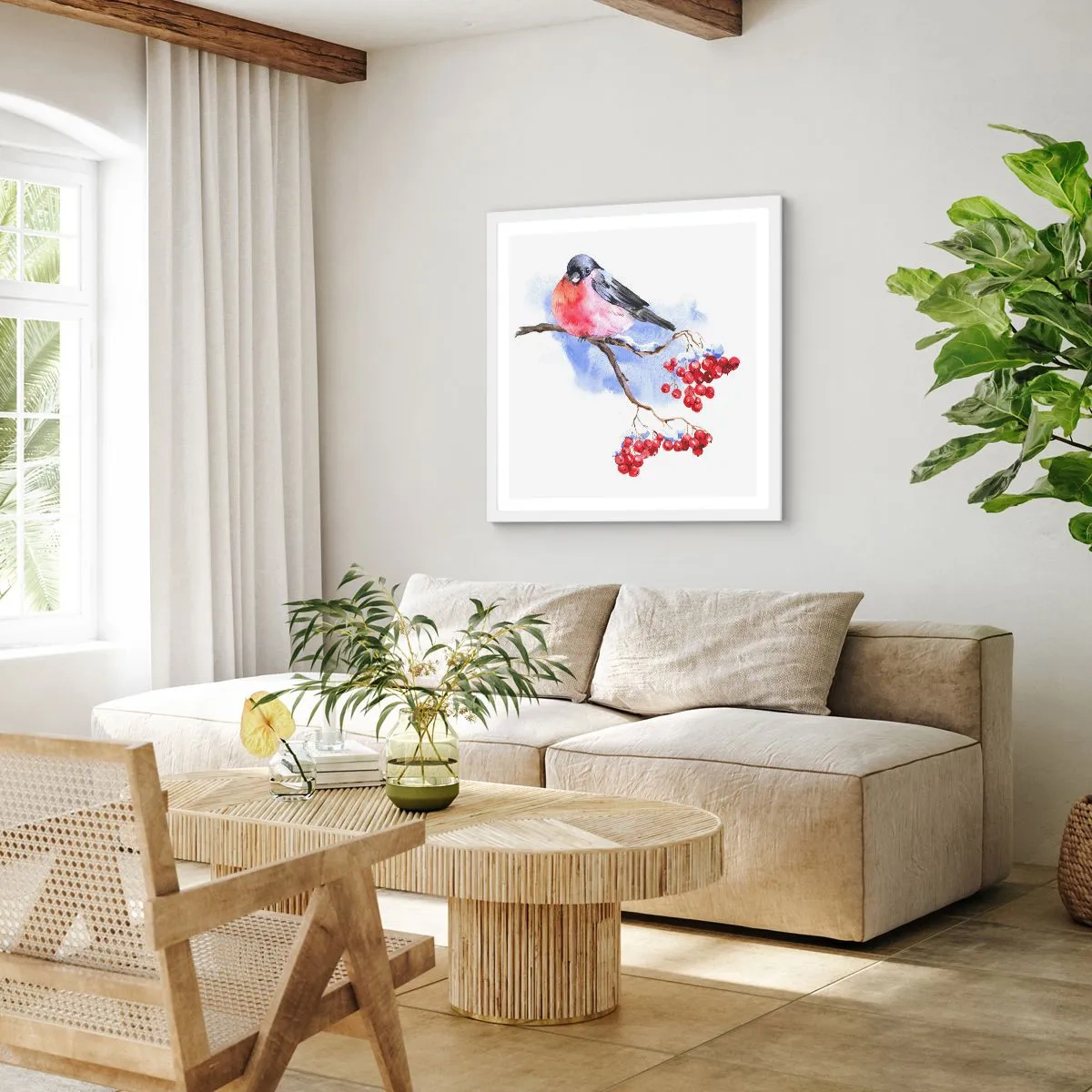 Poszter fekete keretben - Téli színben - 30x30 cm