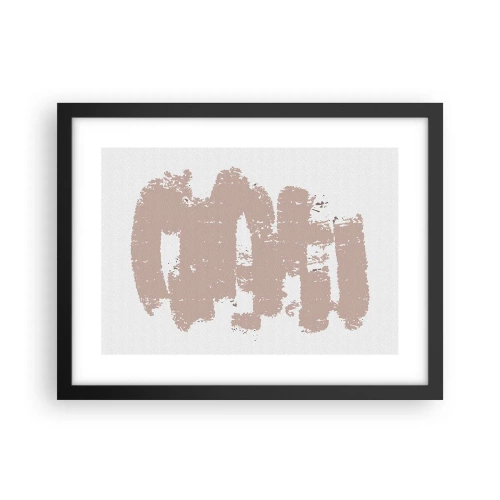 Poszter fehér keretben - Absztrakció lágy rózsaszínben - 40x30 cm