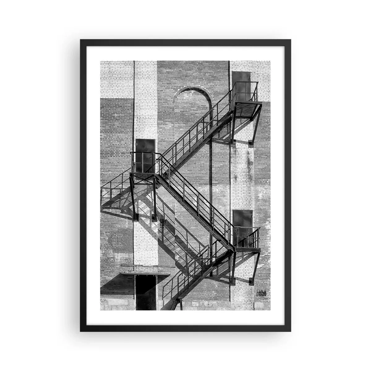 Poszter fehér keretben - Ipari stílus - 50x70cm - Ipari stílusban - Modern fali dekoráció nappalihoz és hálószobához ARTTOR