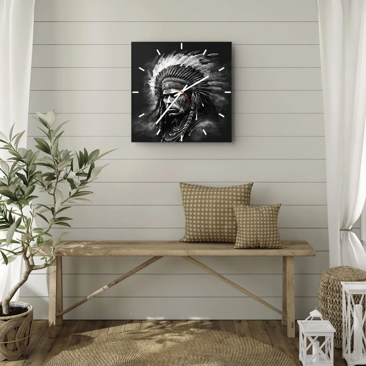 Falióra, Óra - Vezér és harcos - 40x40 cm