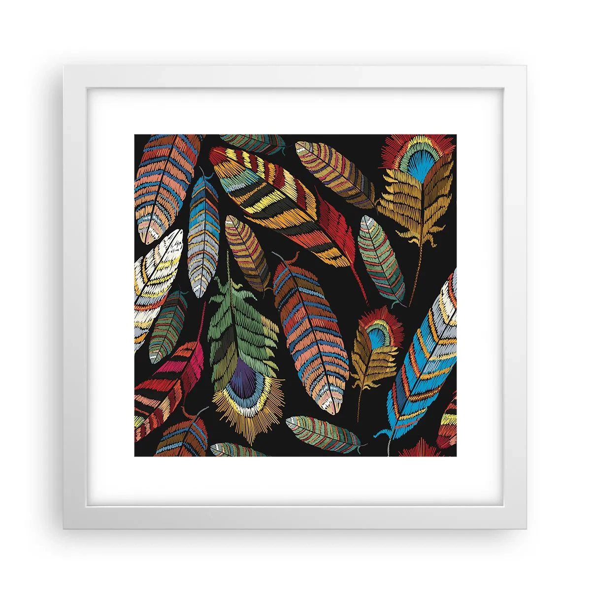 Poszter fekete keretben - A madárkarnevál - 30x30 cm